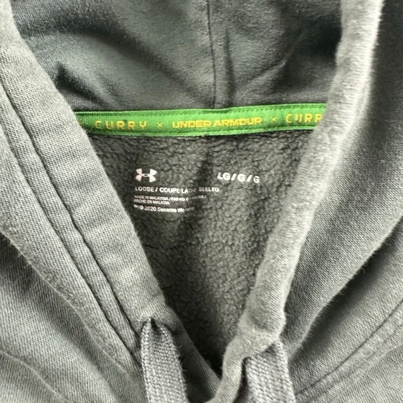 Stephen Curry Under Armour Hoodie Mens L Green Sesame Street‎ Oscar The Grouch Sweatshirts & Hoodies